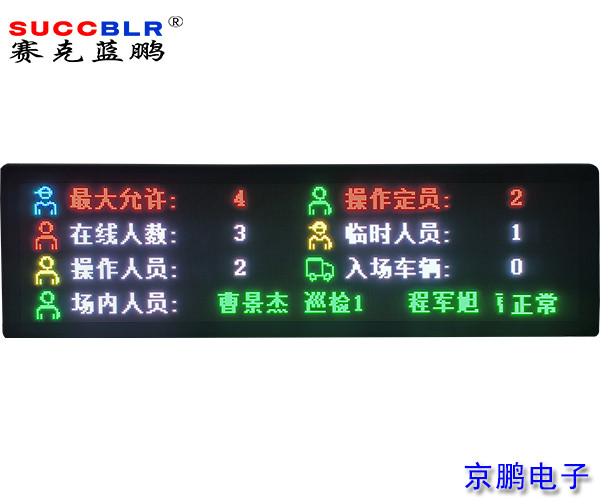 【門禁式定員監(jiān)控系統(tǒng)設(shè)備】賽克藍鵬SUCCBLR定制室外P4全彩LED屏